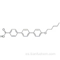 [1,1 &#39;: 4&#39;, 1 &#39;&#39; - ácido terfenil] -4-carboxílico, 4 &#39;&#39; - (pentiloxi) - CAS 158938-08-0